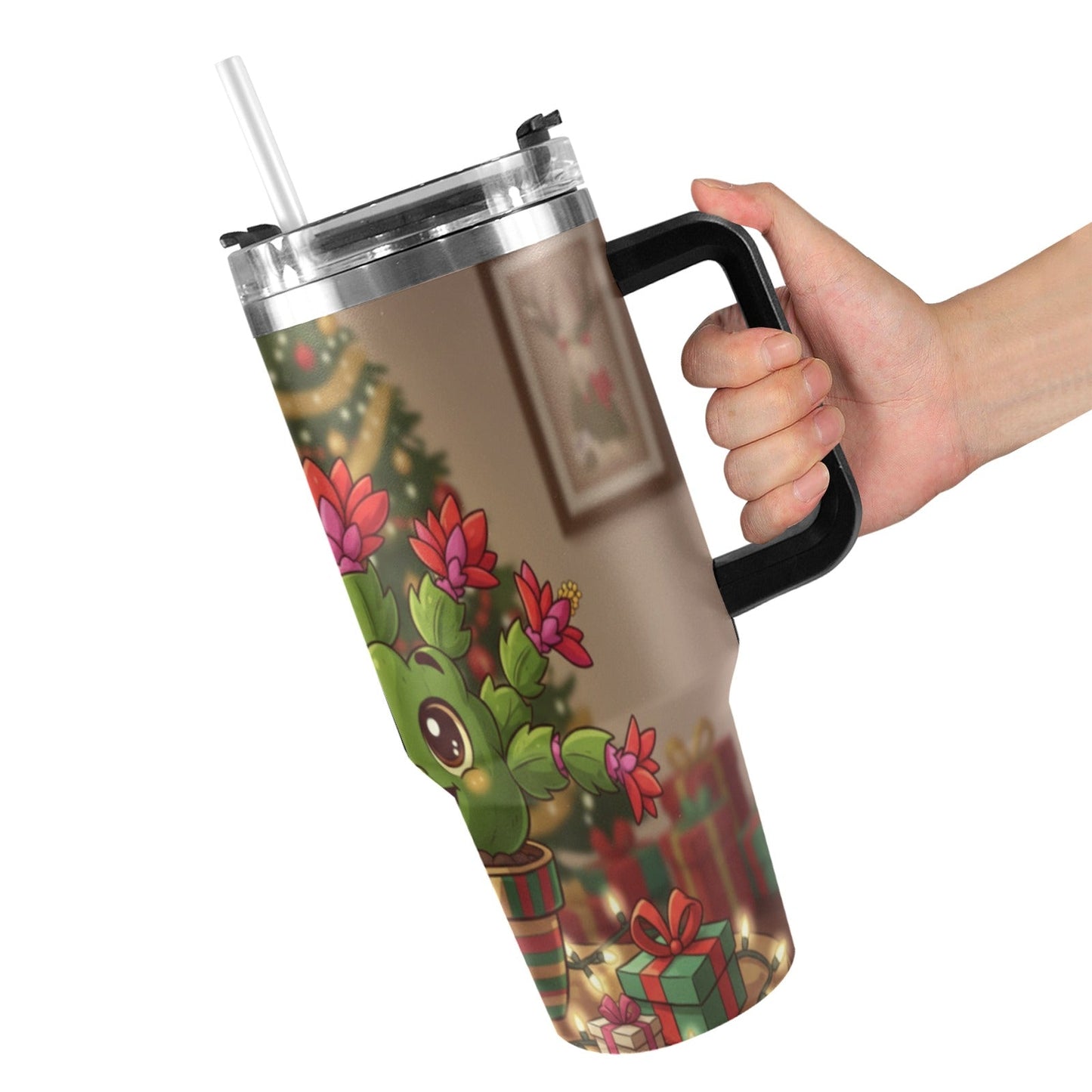 Plant Love Christmas Cactus 40oz Stainless Steel Tumbler