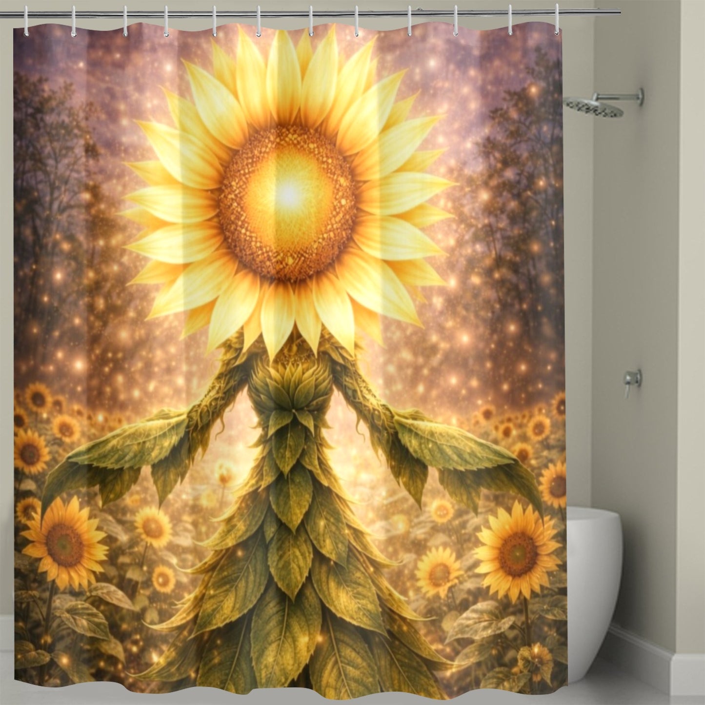 Plant Love Shower Curtain Sunflower 72" x 72"