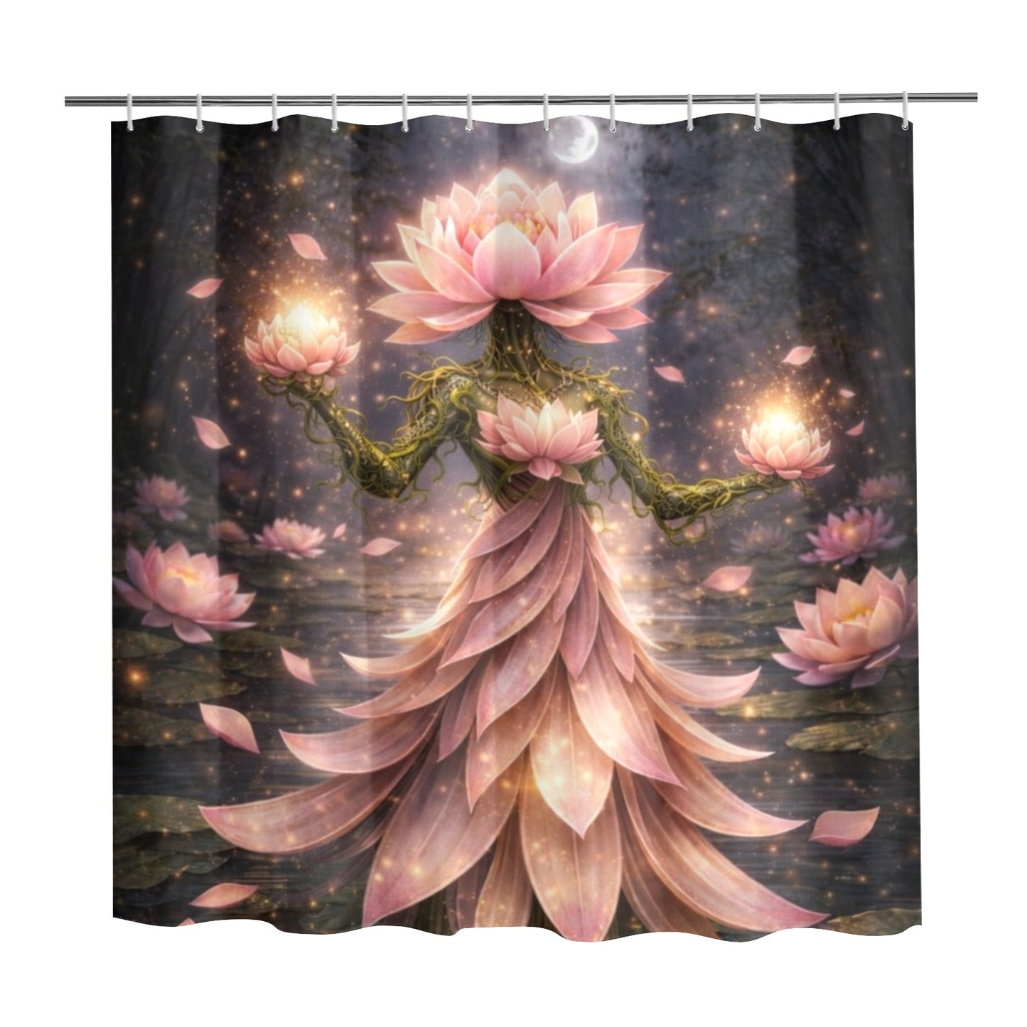 Plant Love Shower Curtain Lotus 72" x 72"