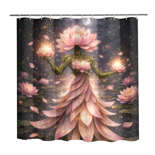 Plant Love Shower Curtain Lotus 72" x 72"