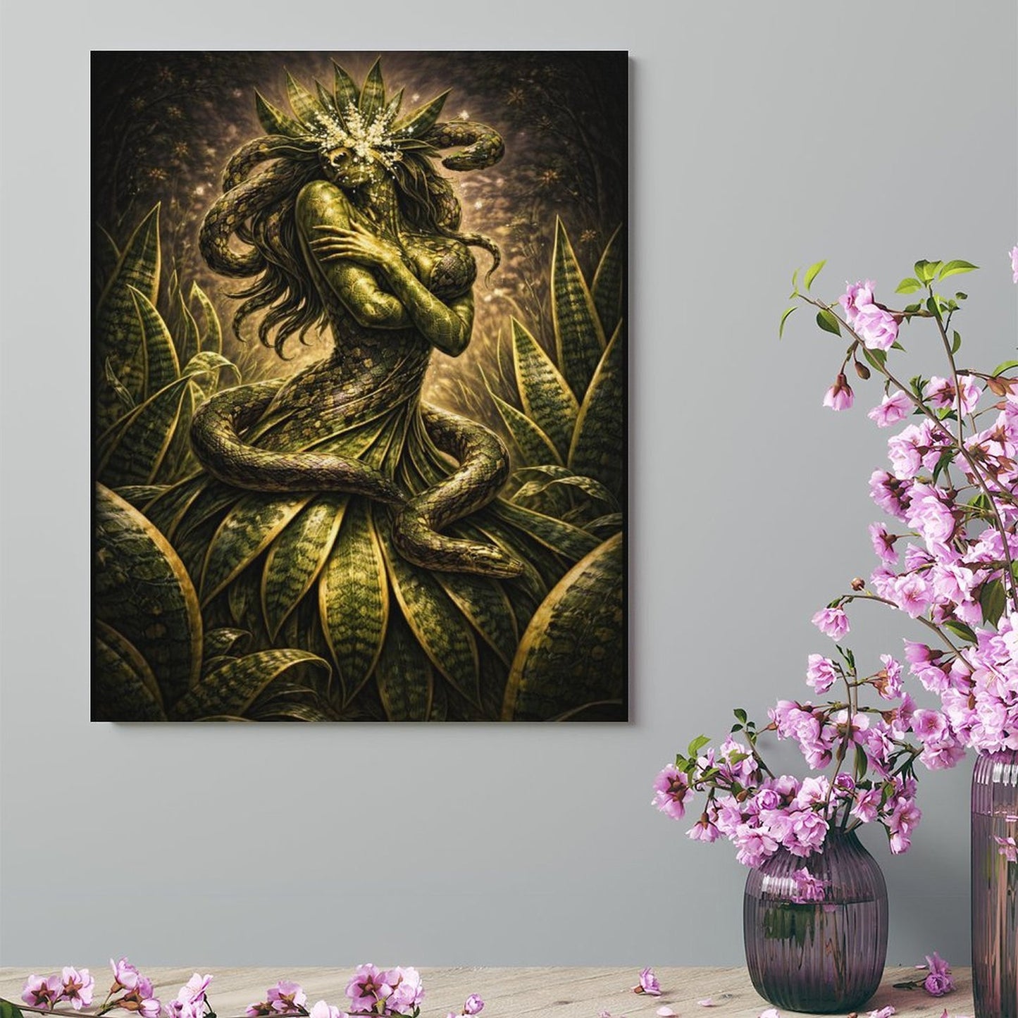 20"x16" Canvas Print Snake Plant