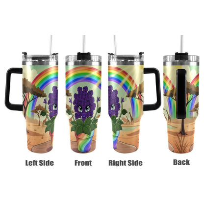Plant Love African Violet 40oz Stainless Steel Tumbler