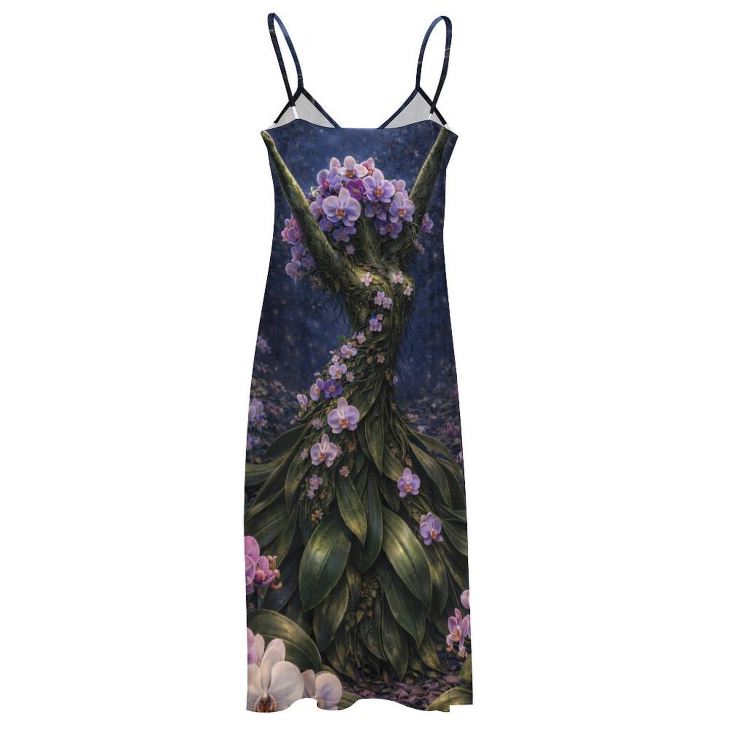 Plant Love Spaghetti Strap Ankle-Length Dress Bird of Paradise