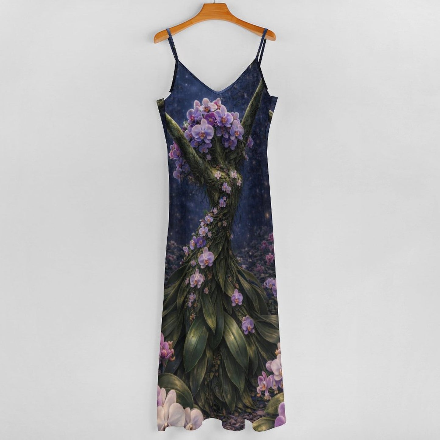 Plant Love Spaghetti Strap Ankle-Length Dress Bird of Paradise