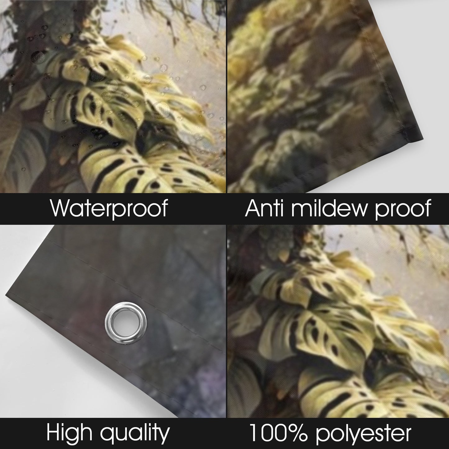 Plant Love Shower Curtain Monstera Dance 72" x 72"