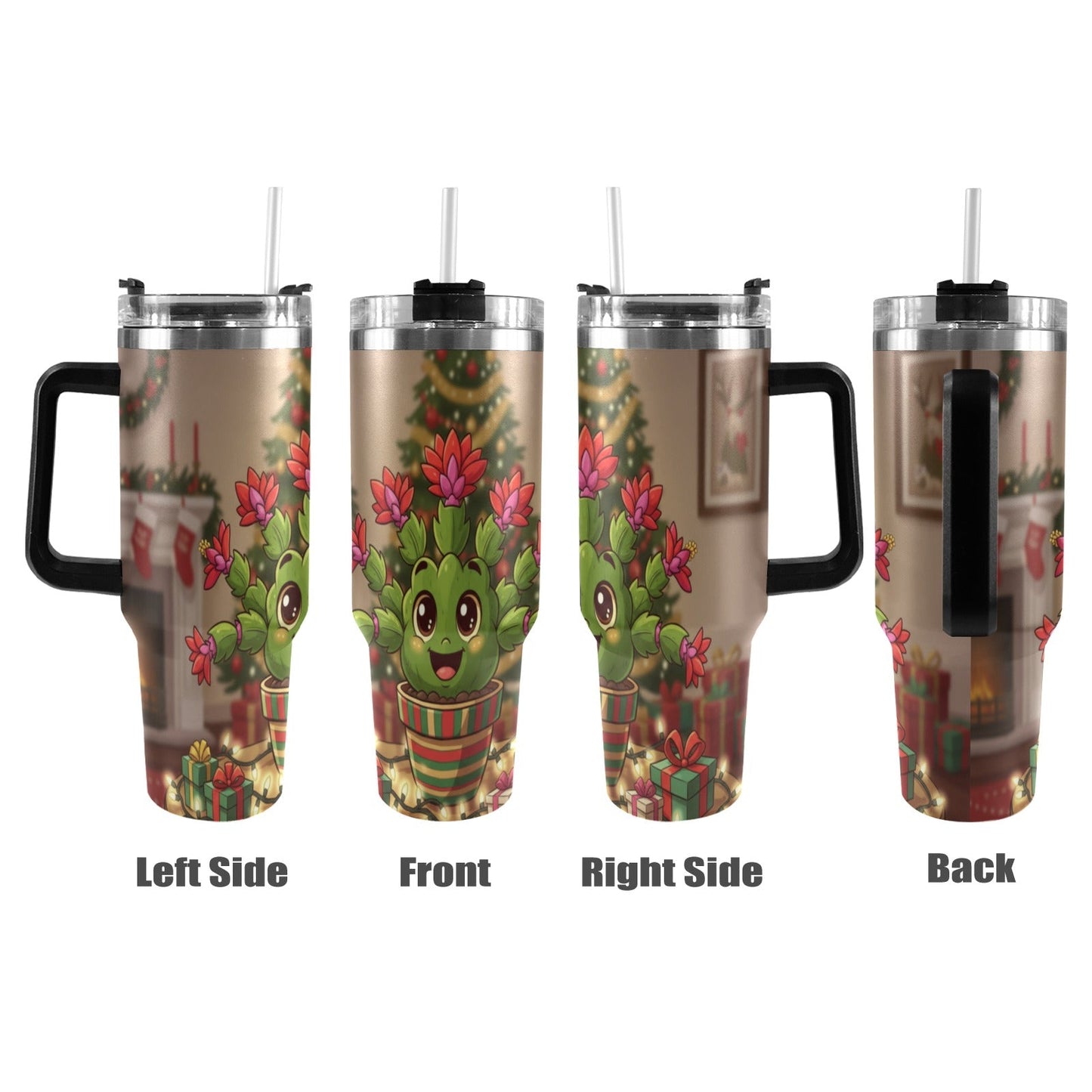 Plant Love Christmas Cactus 40oz Stainless Steel Tumbler