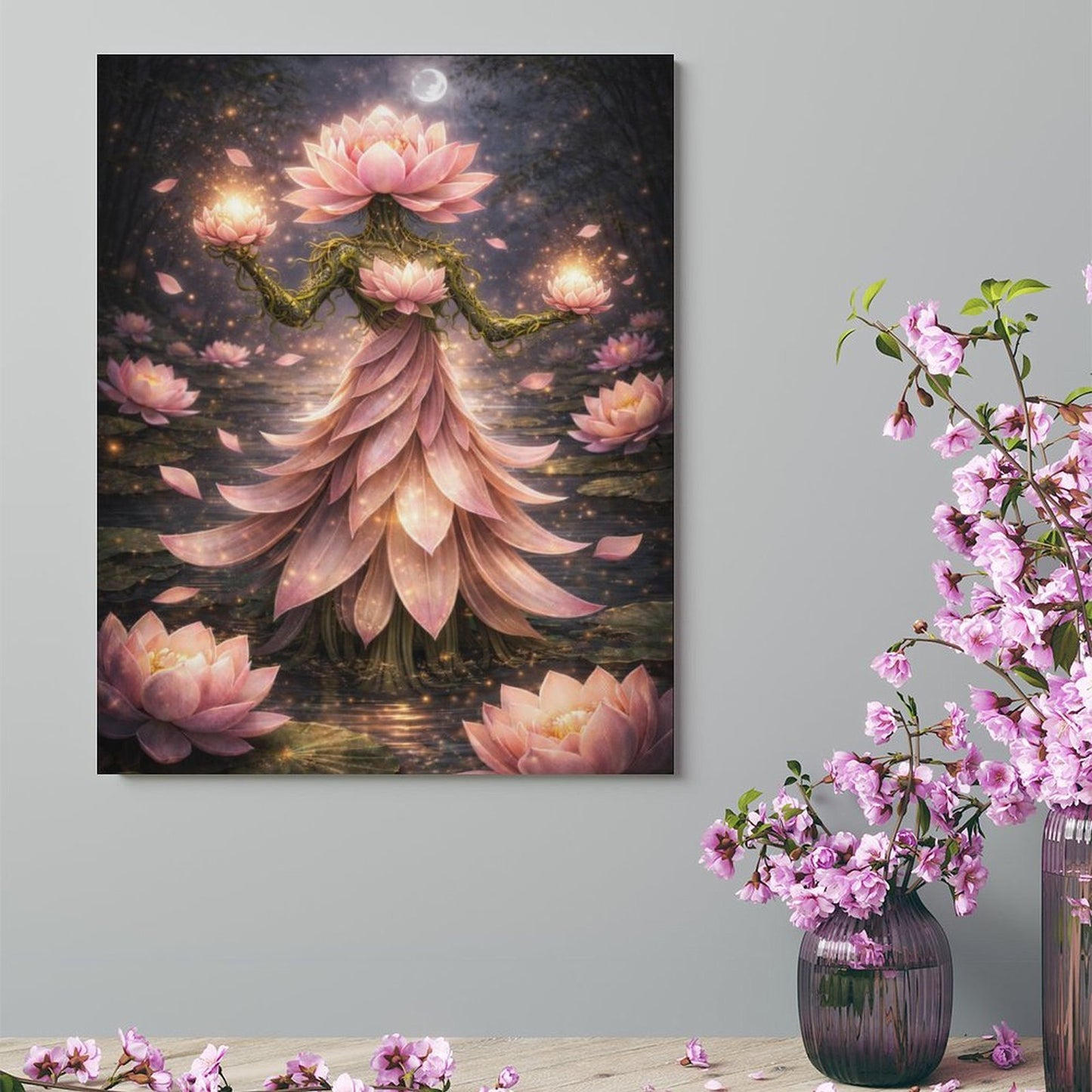 20"x16" Canvas Print Lotus
