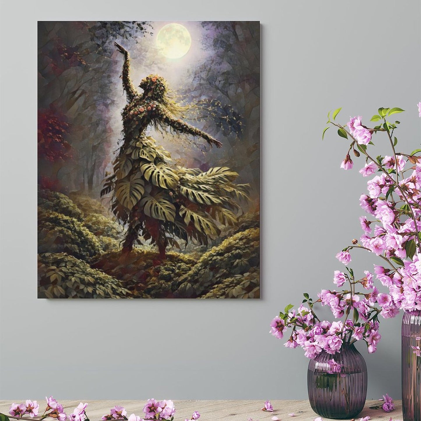 20"x16" Canvas Print Monstera Dance