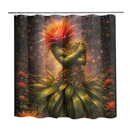 Plant Love Shower Curtain Bromeliad 72" x 72"