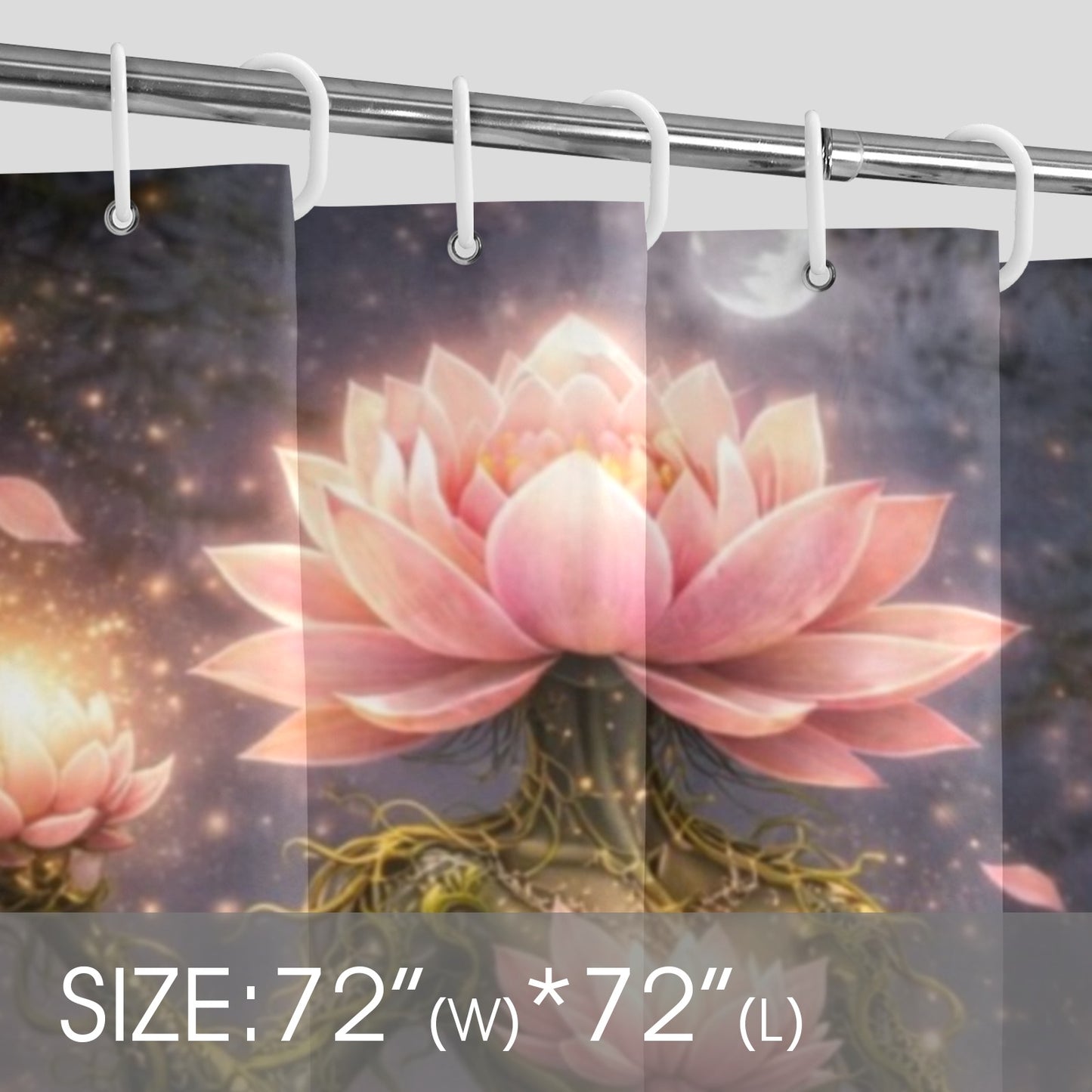 Plant Love Shower Curtain Lotus 72" x 72"