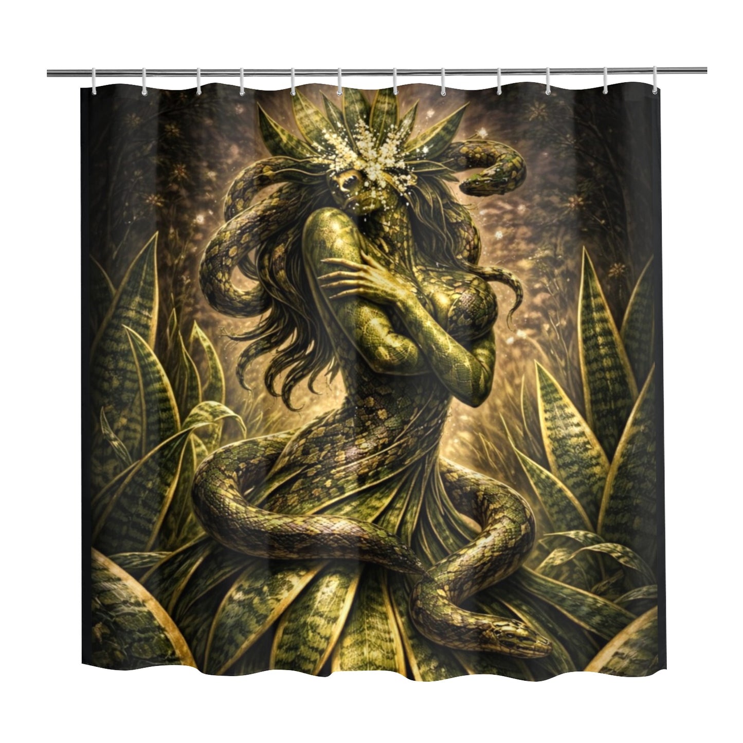 Plant Love Shower Curtain Snake Plant 72" x 72"