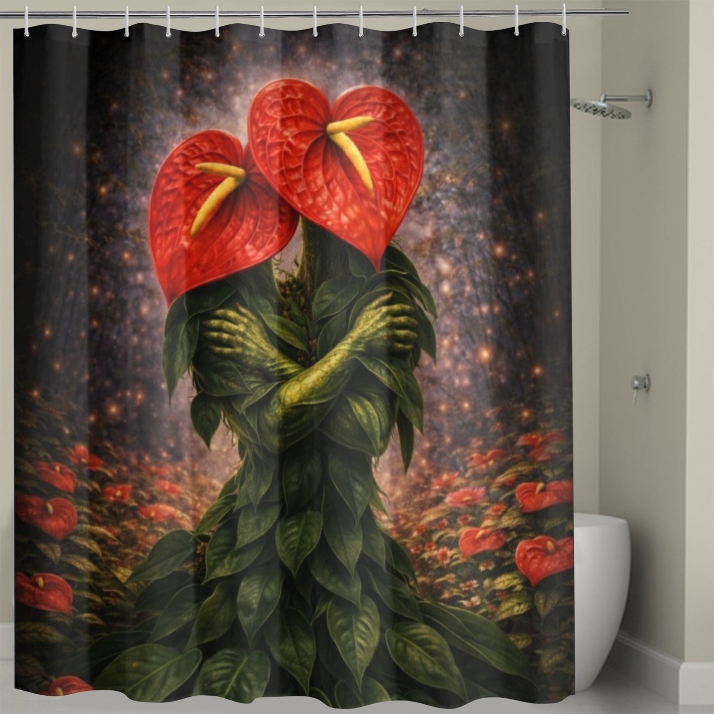 Plant Love Shower Curtain Anthurium 72" x 72"