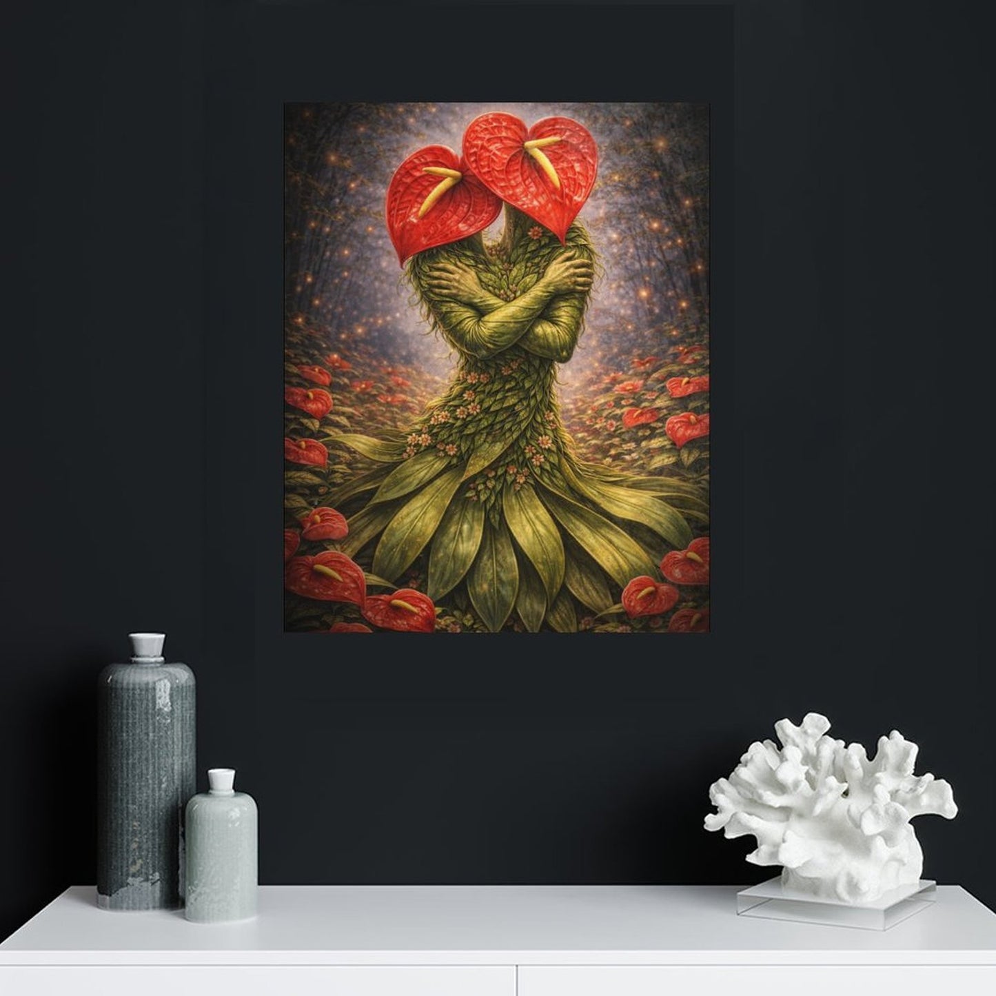 20"x16" Canvas Print Anthurium