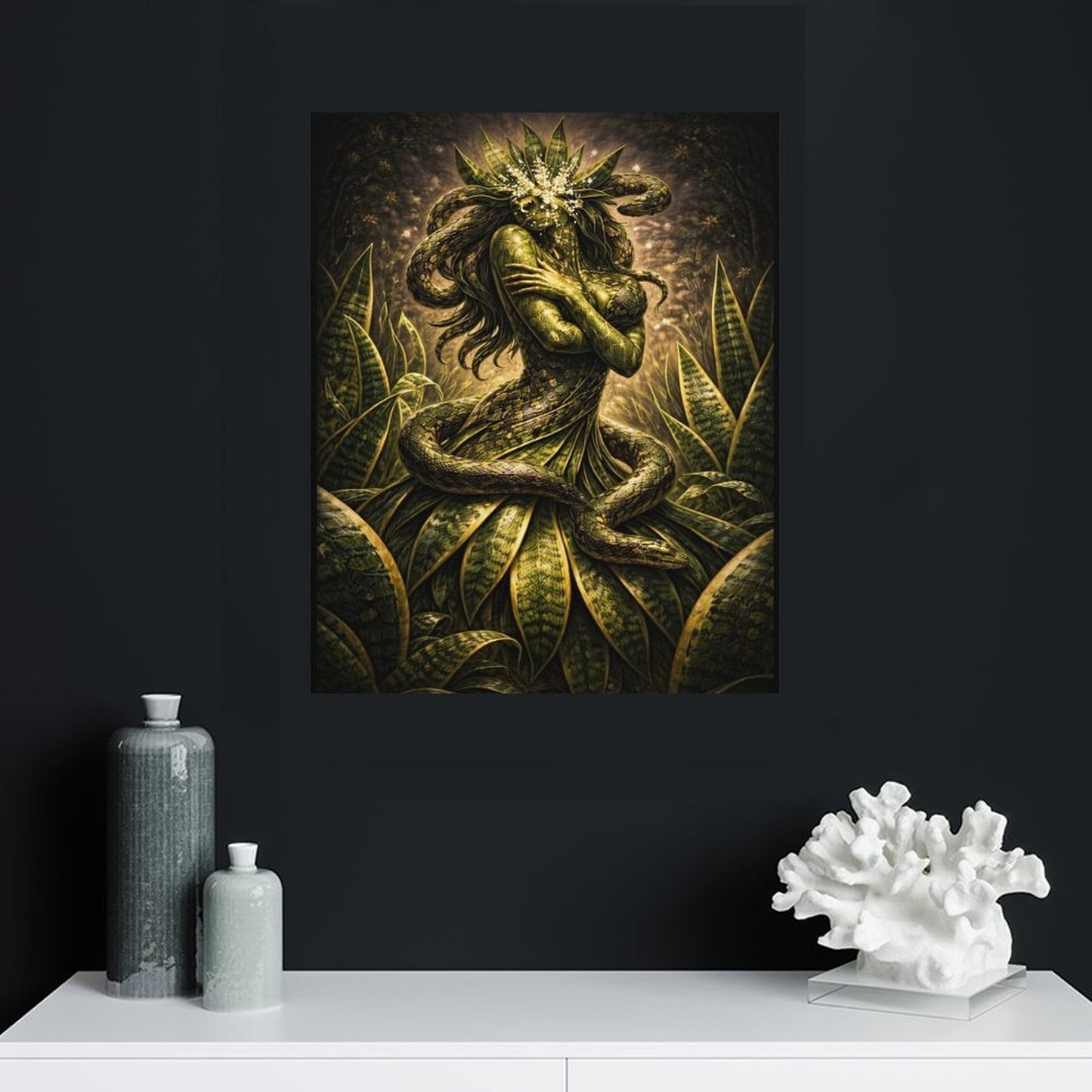 20"x16" Canvas Print Snake Plant