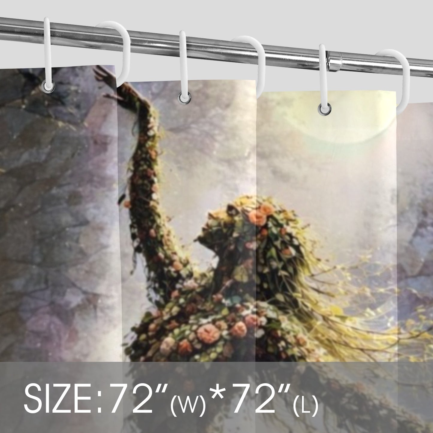 Plant Love Shower Curtain Monstera Dance 72" x 72"