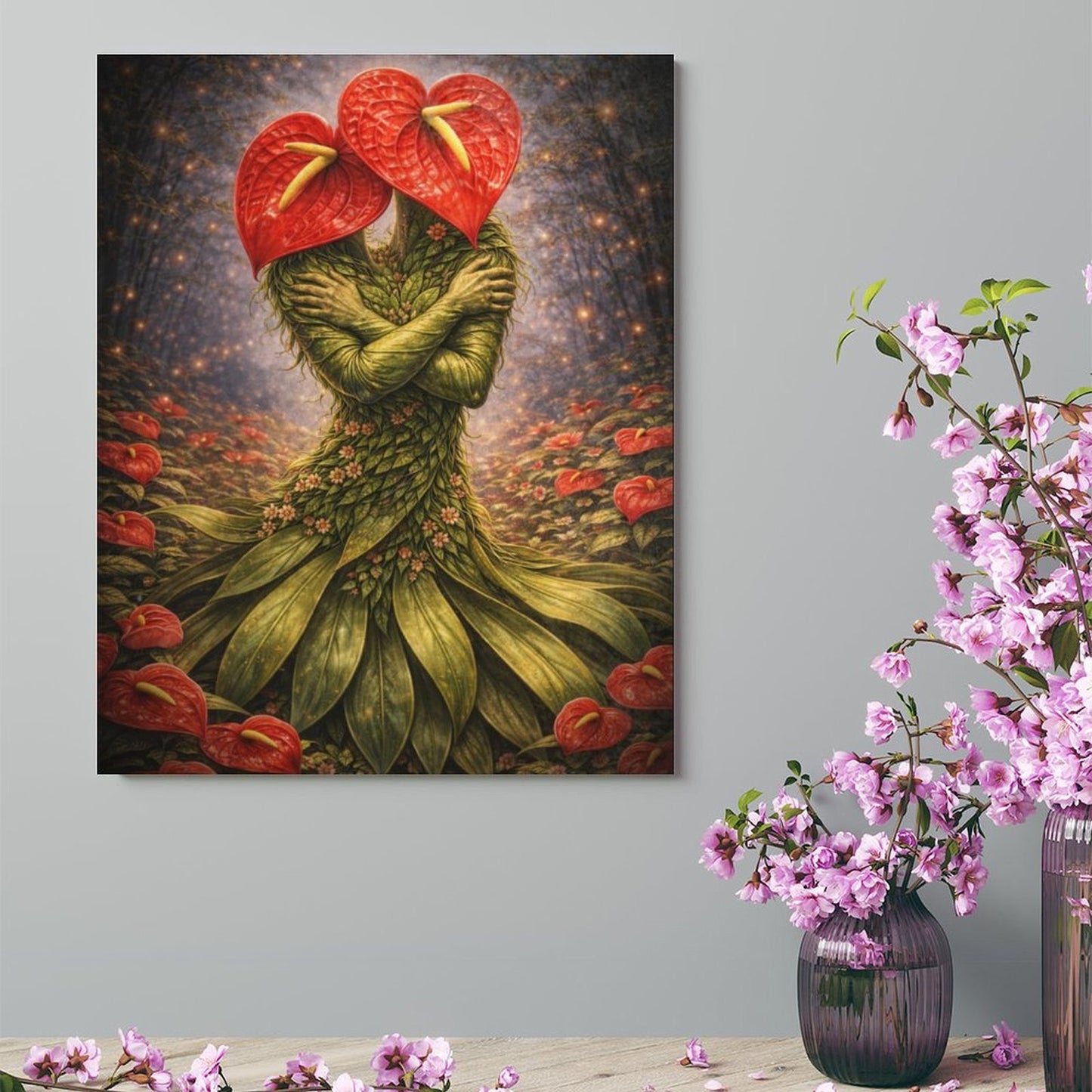 20"x16" Canvas Print Anthurium