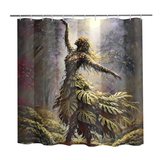 Plant Love Shower Curtain Monstera Dance 72" x 72"