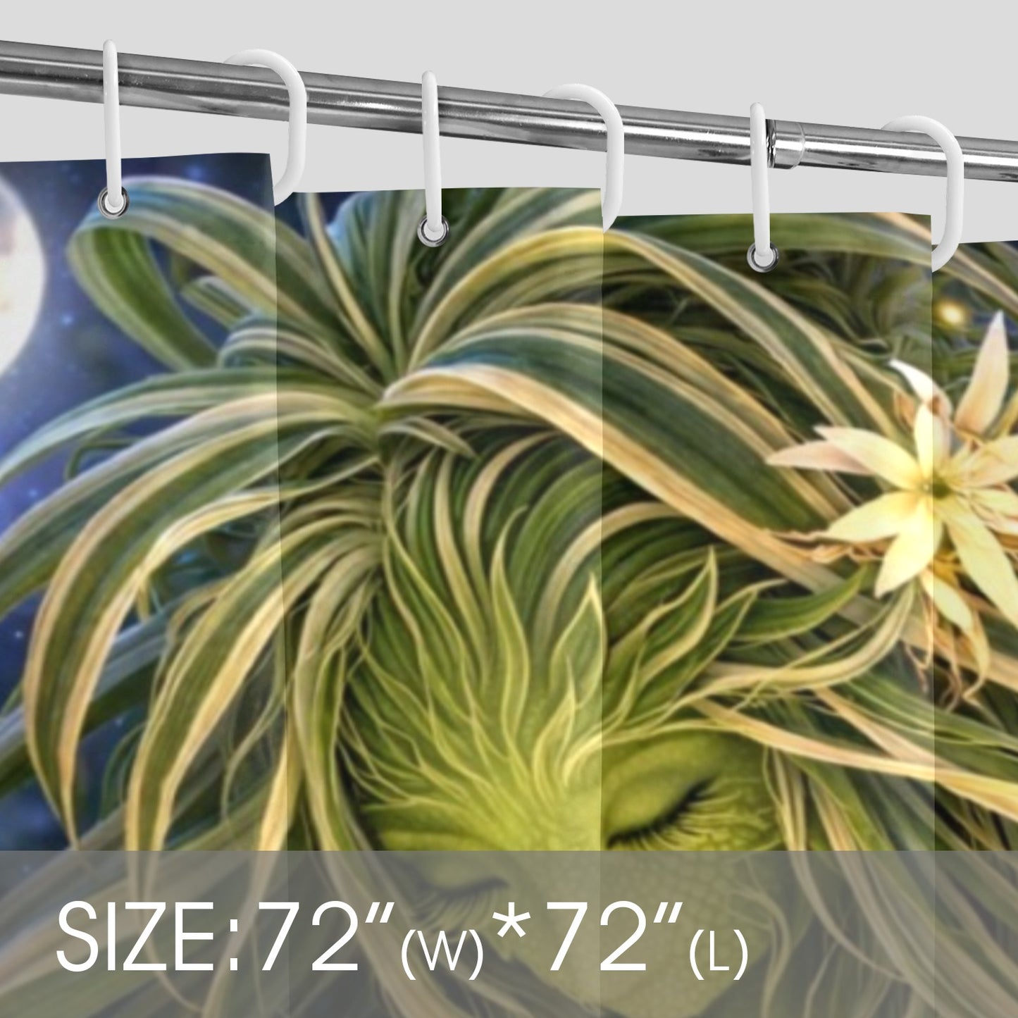 Plant Love Shower Curtain Spider Plant 72" x 72"