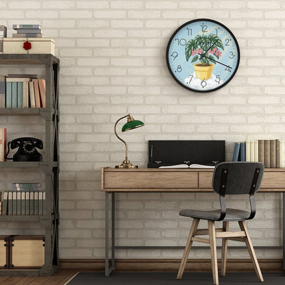 Plant Love 10x10 Wall Clock - Angel Wing Begonia
