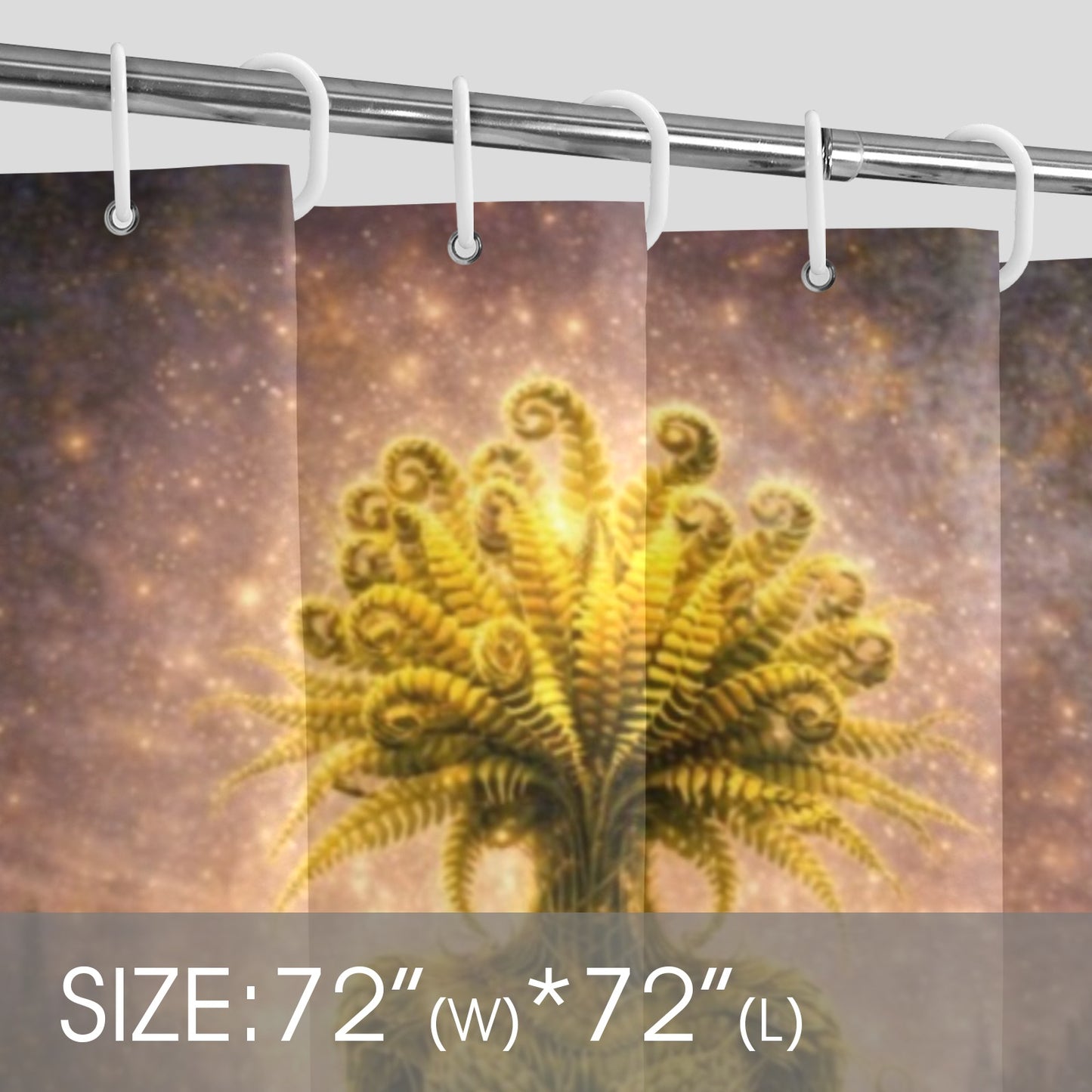 Plant Life Shower Curtain Boston Fern 72" x 72"