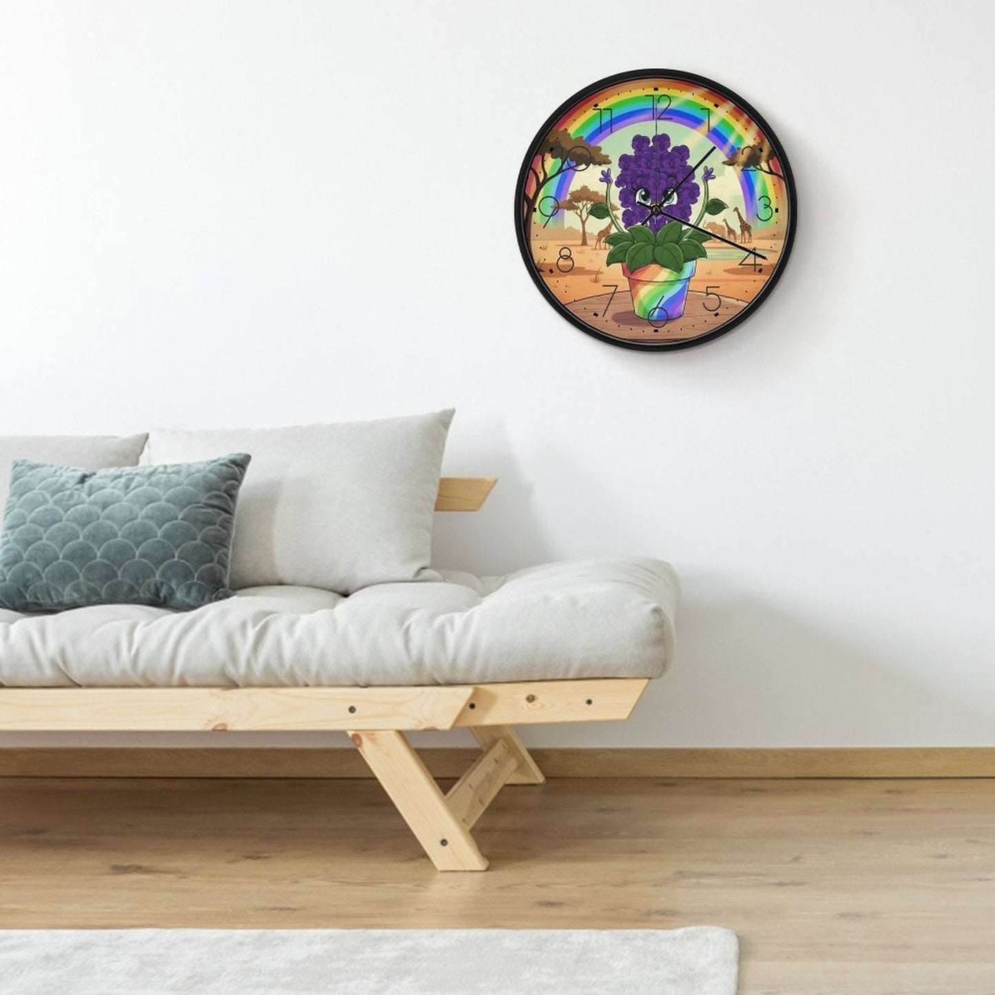 Plant Love 10x10 Wall Clock - African Violet