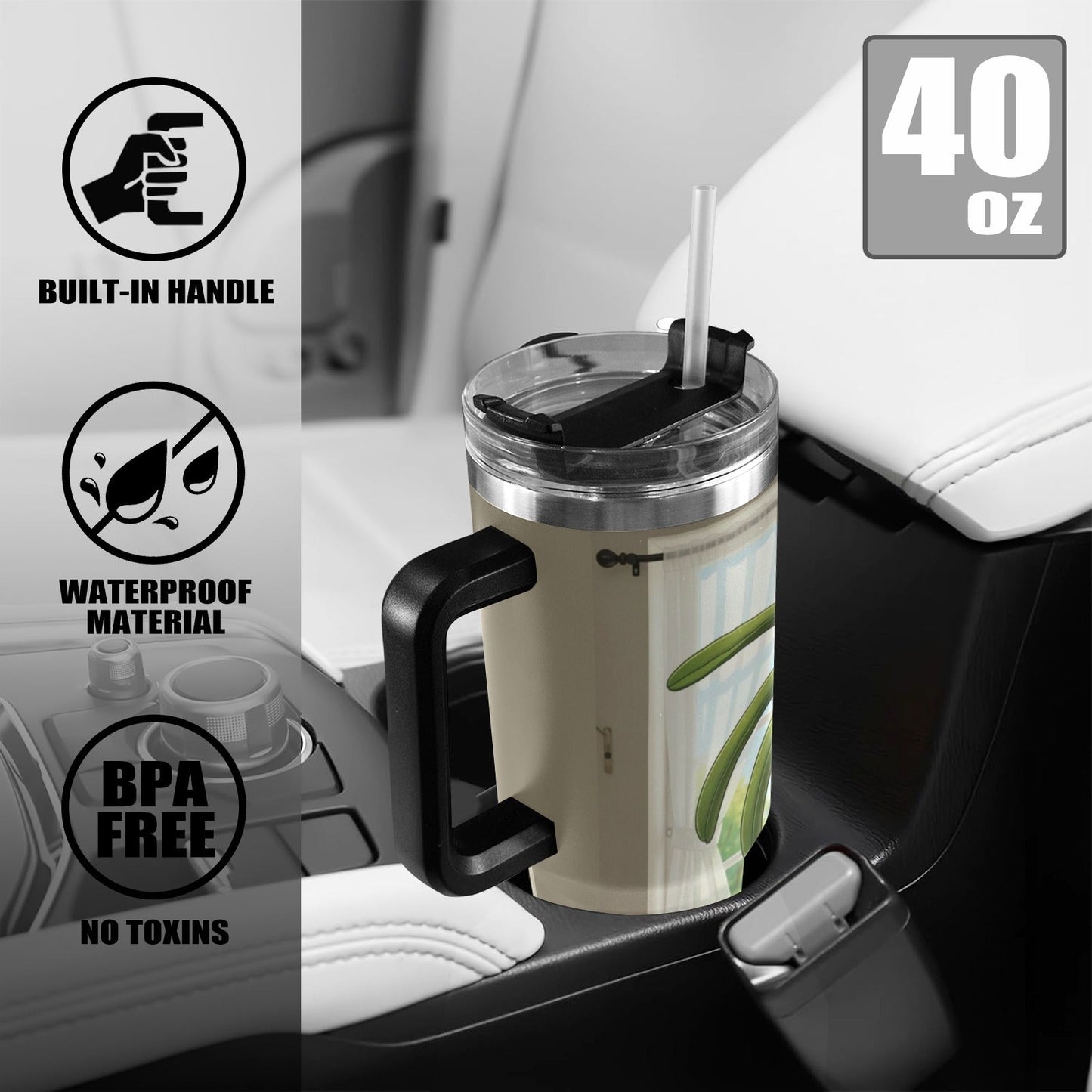 Plant Love Vanda Orchid 40oz Stainless Steel Tumbler