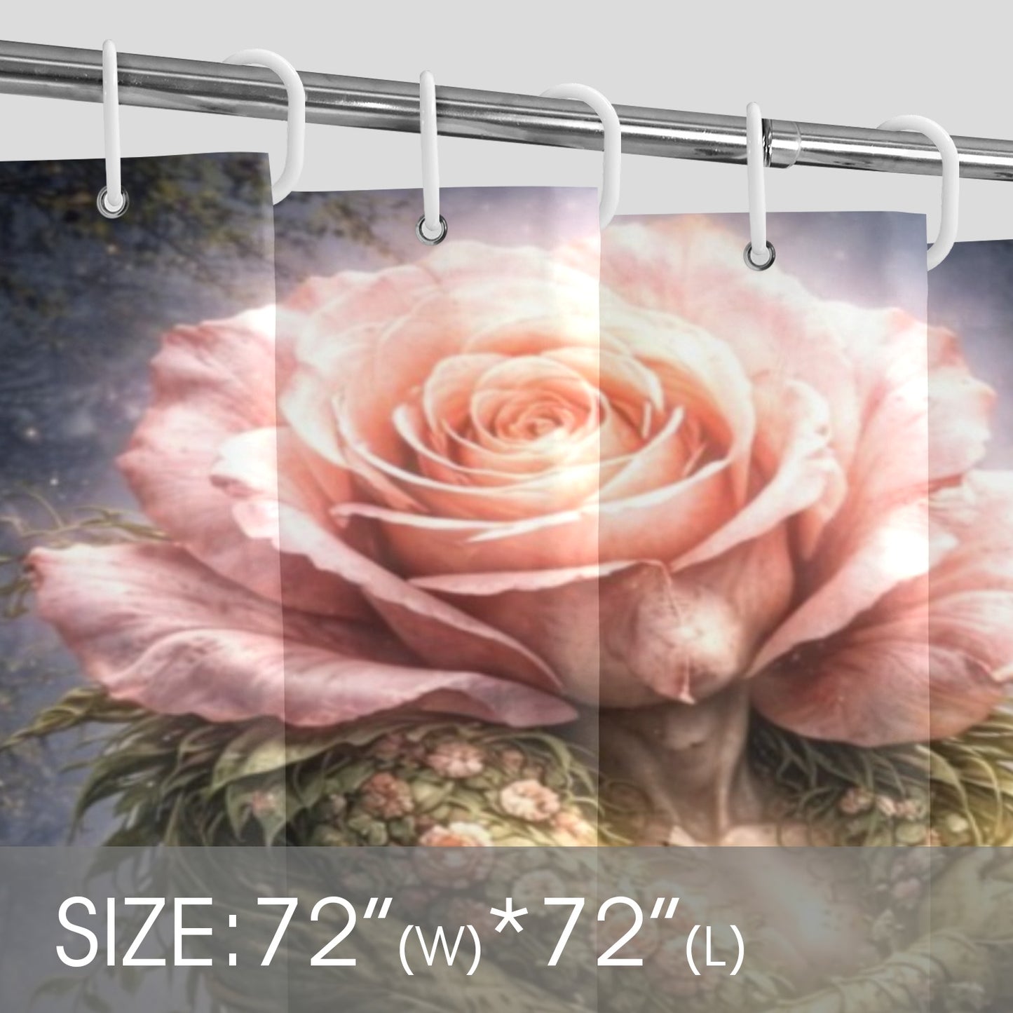 Plant Love Shower Curtain Rose 72" x 72"