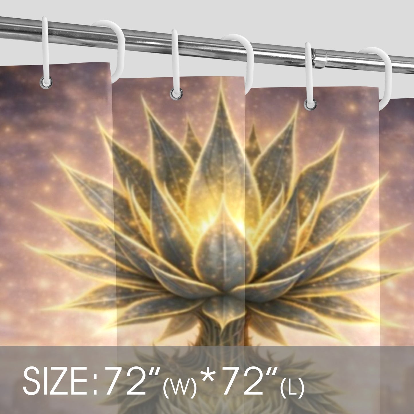 Plant Love Shower Curtain Agave 72" x 72"