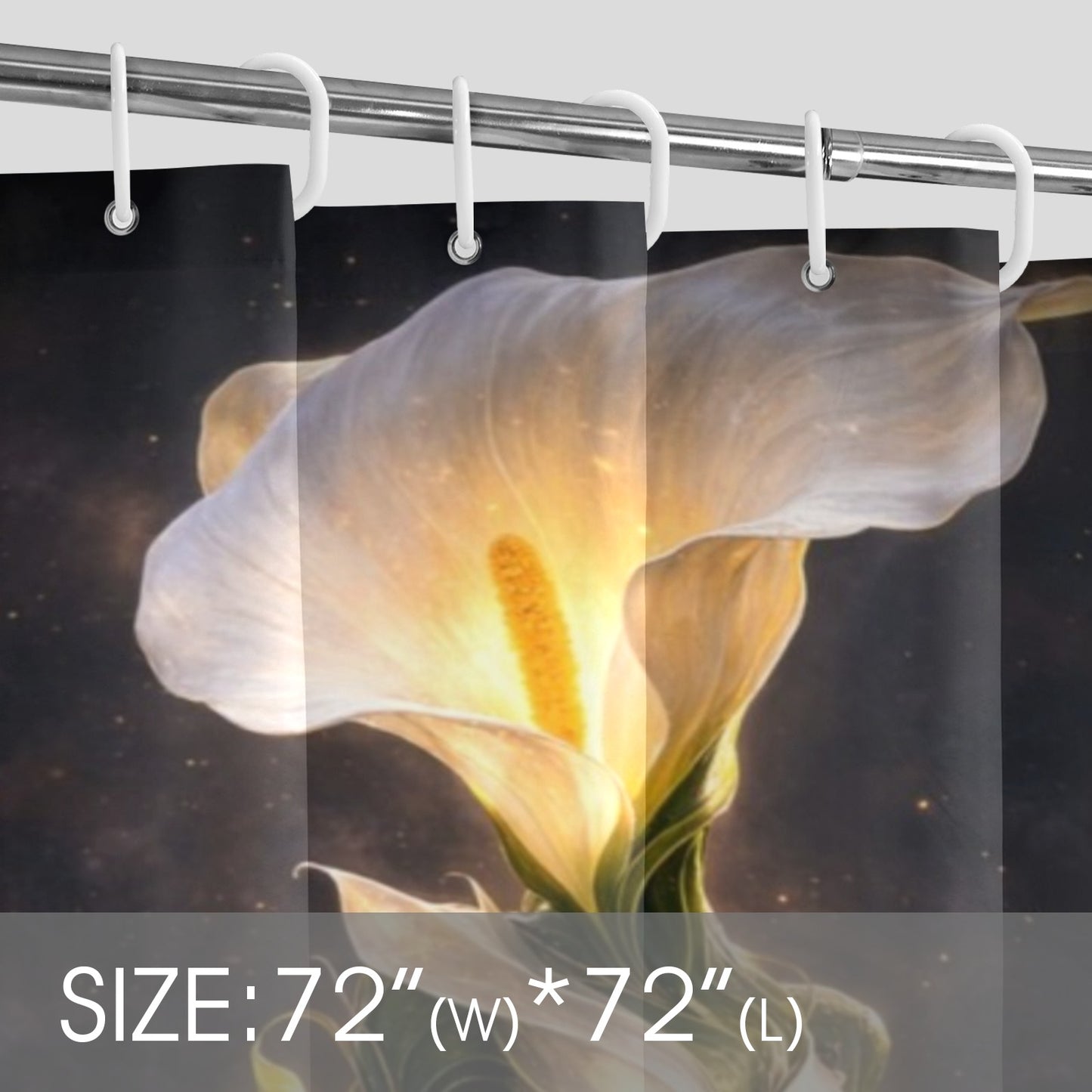 Plant Life Shower Curtain Calla Lily 72" x 72"