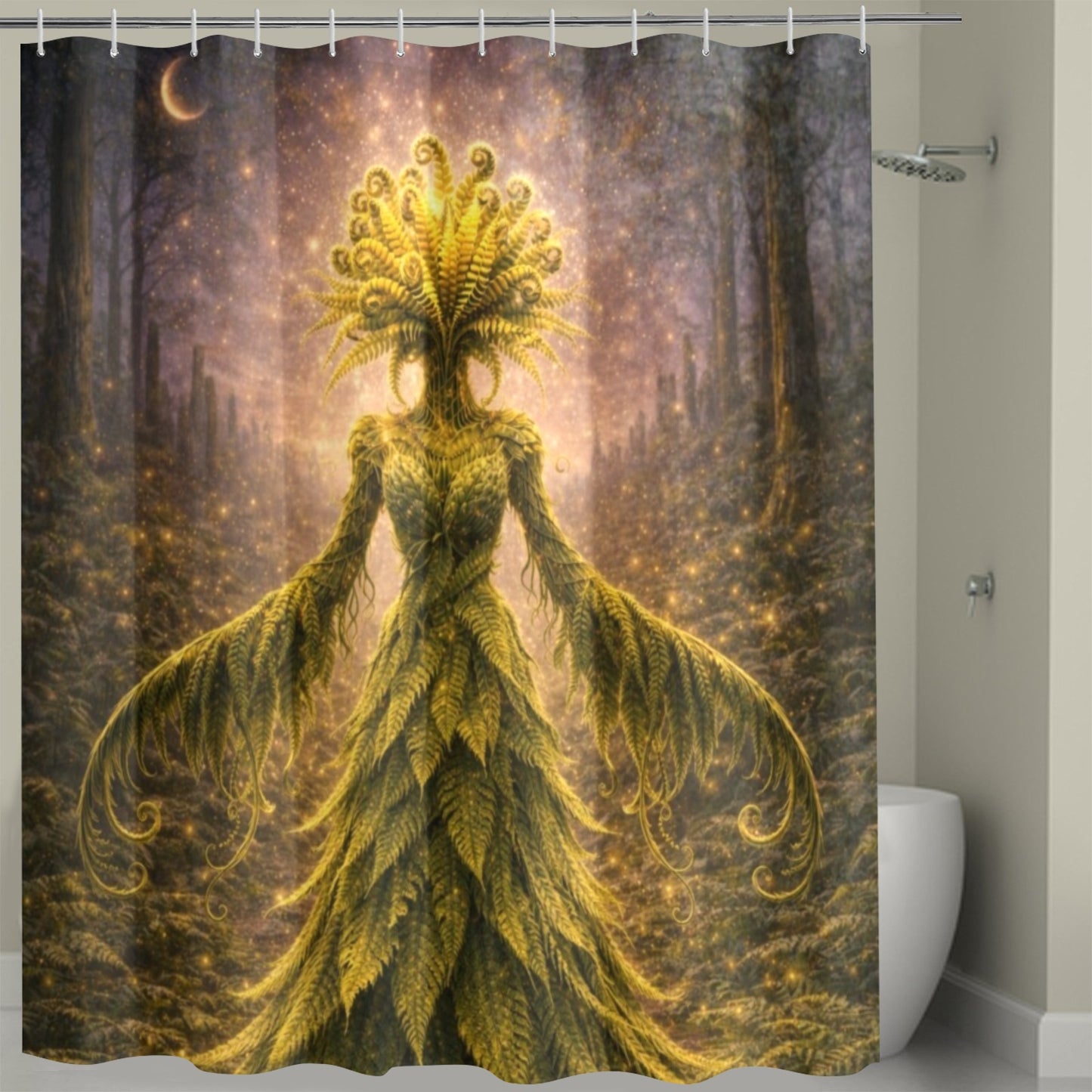 Plant Life Shower Curtain Boston Fern 72" x 72"