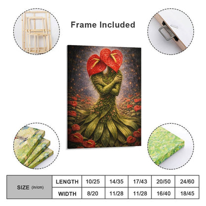 20"x16" Canvas Print Anthurium