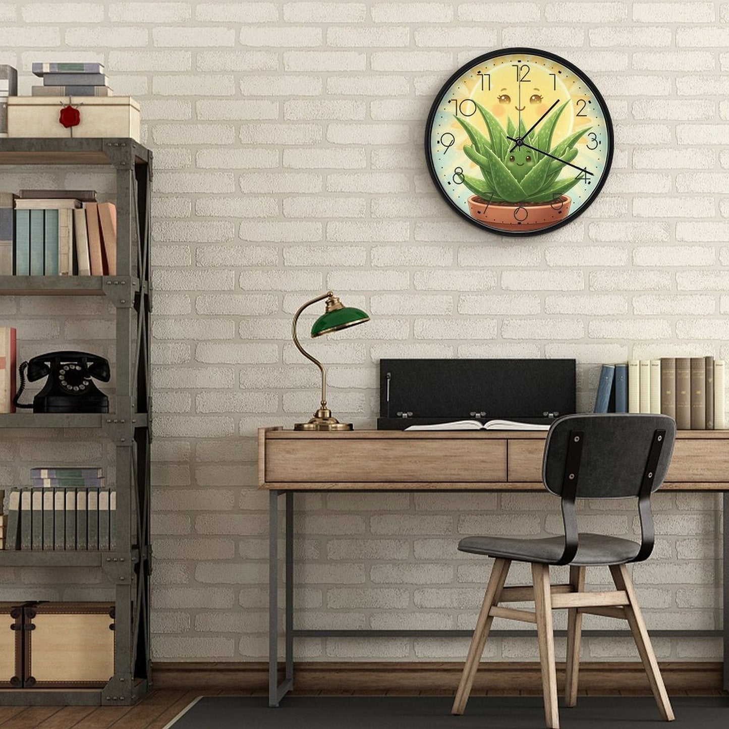 Plant Love 10x10 Wall Clock - Aloe