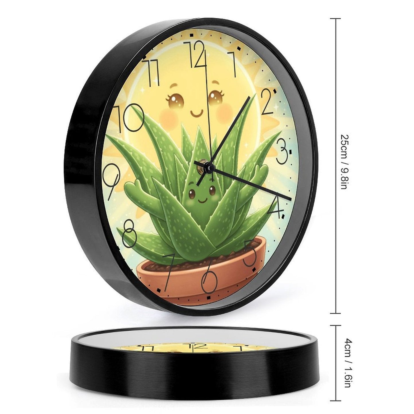 Plant Love 10x10 Wall Clock - Aloe