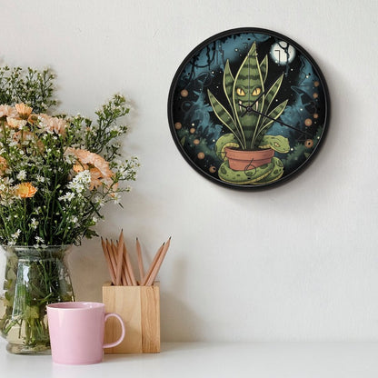 Plant Love 10x10 Wall Clock - Snake Plant